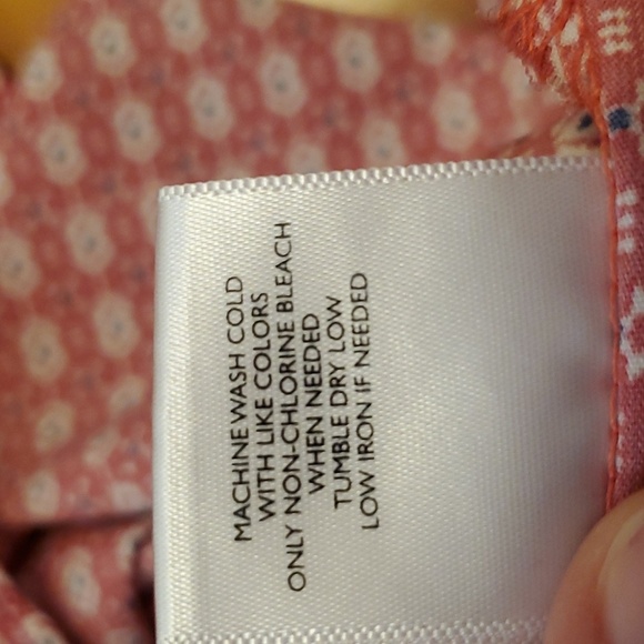 Vintage Fervour long sleeve dress. Red, white, navy blue pattern. Boho. Size M. - Picture 13 of 13